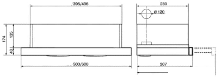 Кухонная вытяжка Elikor Slide 50Н-430 211923 (белый/белый), фото 2