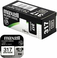 Элемент питания  MAXELL Watch 317 SR516SW Silver 1,55V Bl.1