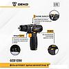 Ударная дрель-шуруповерт Deko GCD12DU3 SET4 063-4038 (с 2-мя АКБ, кейс, набор оснастки), фото 5
