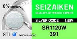 Батарейка часовая SEIZAIKEN Watch 391 SR1120SW Silver 1,55V Bl.1