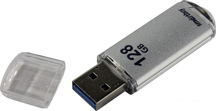 USB Flash Smart Buy V-Cut 128GB (серебристый), фото 2