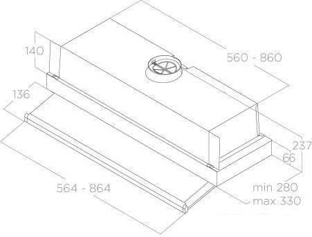 Кухонная вытяжка Elica Ciak 2.0 S GR/A/60 PRF0181902, фото 2