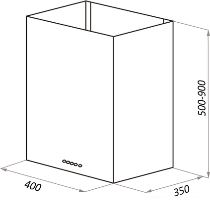 Кухонная вытяжка HOMSair Phlox Push 40 (черный), фото 2