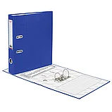 Папка-регистратор ОФИСМАГ с арочным механизмом, покрытие из ПВХ, 50 мм, синяя, фото 3
