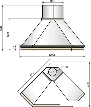 Кухонная вытяжка Elikor Форест 90П-650-П3Д (бежевый/дуб неокрашенный), фото 2