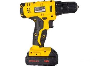 Дрель-шуруповерт Eurolux ДА-18/2Li 72/14/40 (с 2-мя АКБ, кейс), фото 3