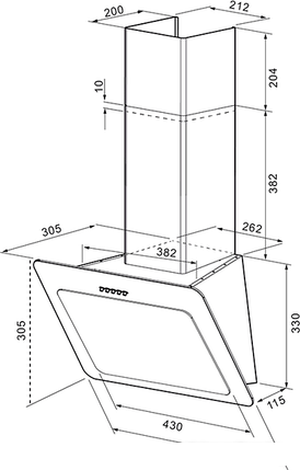 Кухонная вытяжка Krona Liva 600 S (белый), фото 2
