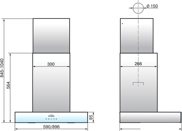 Кухонная вытяжка Elikor Агат 60Н-1000-Е4Д, фото 2