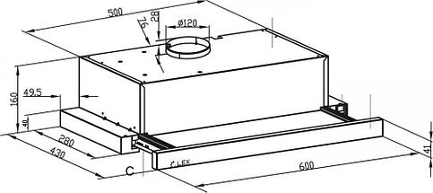Кухонная вытяжка LEX Hide G 600 (черный), фото 3