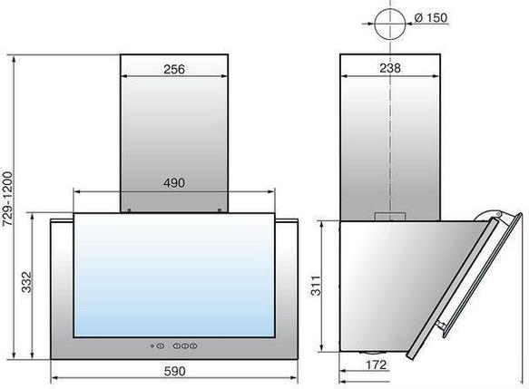 Кухонная вытяжка Elikor РУБИН 60П-1000-Е4Д 221387 (белый), фото 2