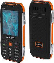 Кнопочный телефон Maxvi T101 (оранжевый), фото 2