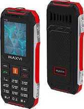 Кнопочный телефон Maxvi T100 (красный), фото 2