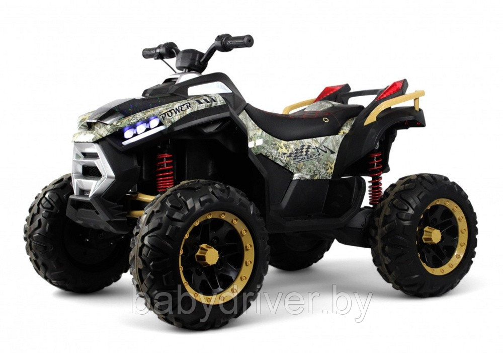 Детский электроквадроцикл RiverToys Z999VO (камуфляж) Двухместный Полноприводный