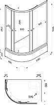 Душевой уголок Triton Коралл В Мозаика 120x80 R, фото 3