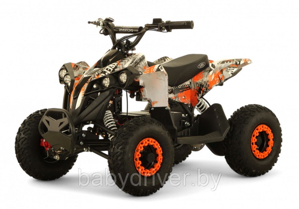 Детский электроквадроцикл RiverToys MARK (оранжевый)