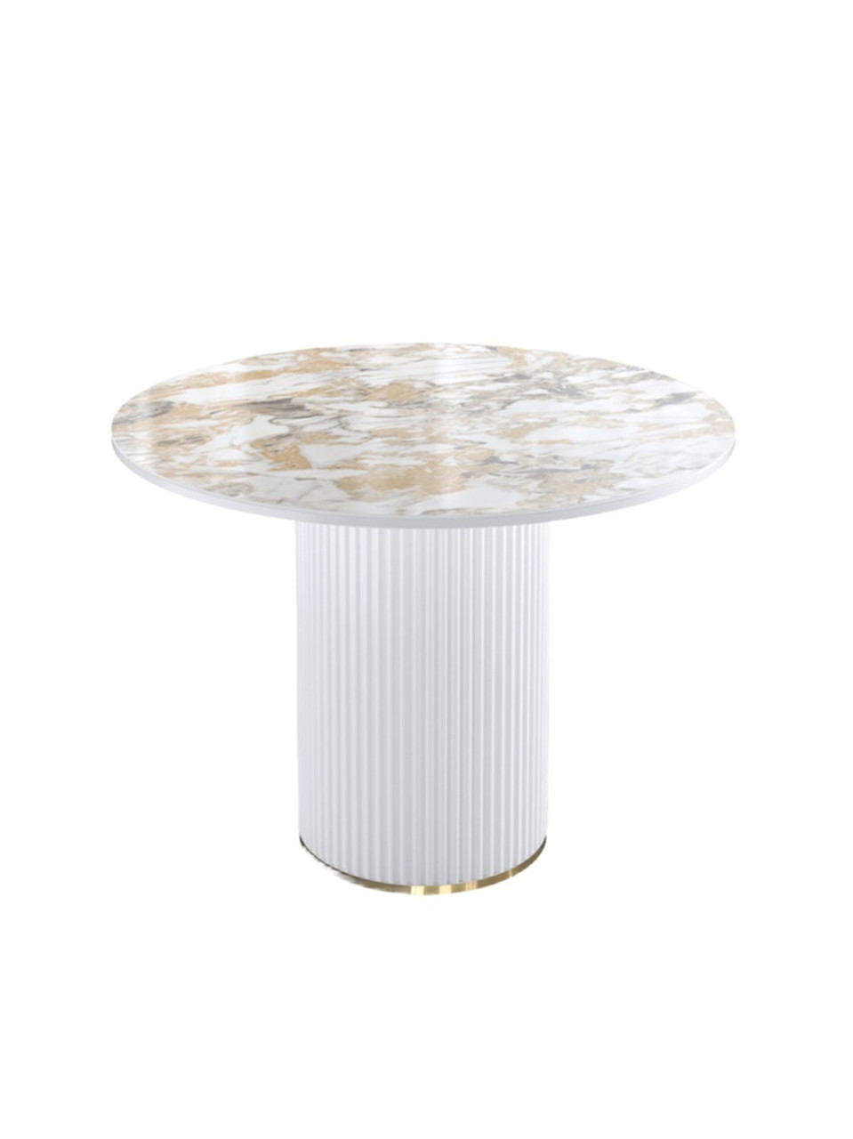 Стол Kenner LD1000 белый/керамика гранит золотой глянец