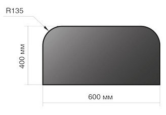 Лист предтопочный Везувий, 2мм, черный 400*600*2 R135