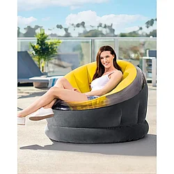 Надувное кресло Empire Chair Intex 68582 (желтый). Размер:112х109х69 см