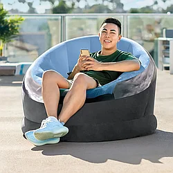 Надувное кресло Empire Chair Intex 68582 (синий). Размер:112х109х69 см