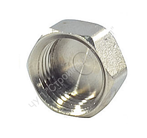 Заглушка латунь никель Ду 15 (1/2") ВР