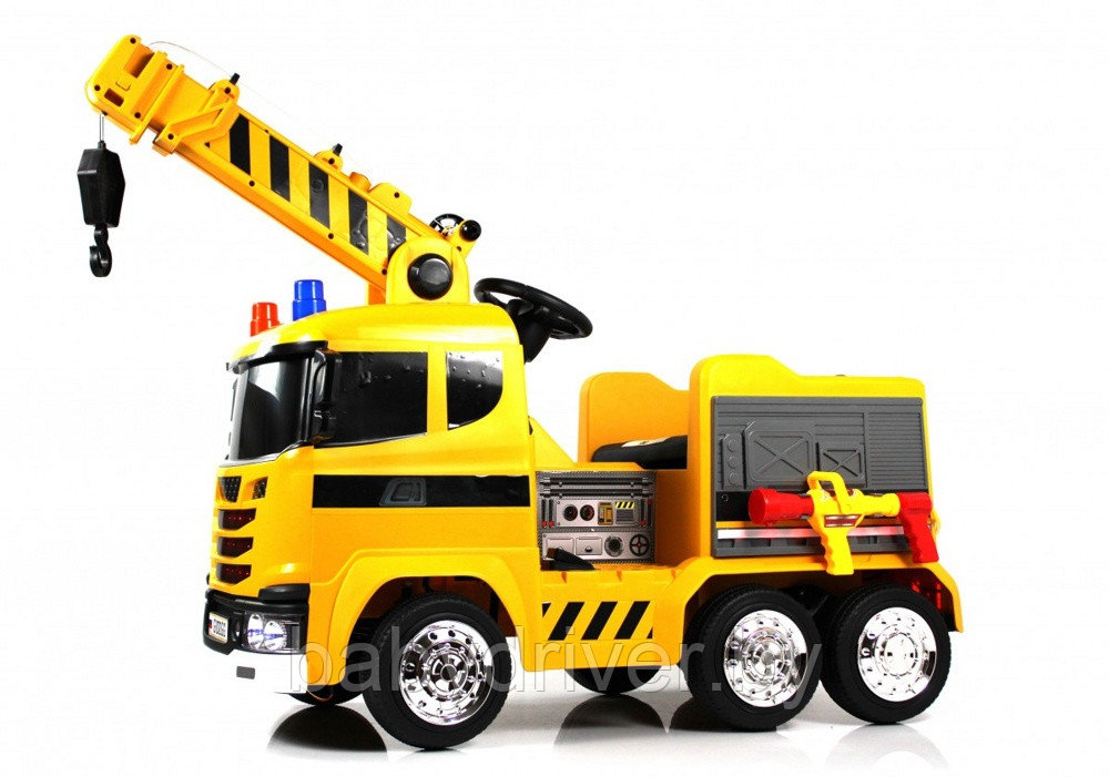 Детский электромобиль RiverToys G002GG (желтый) Кран