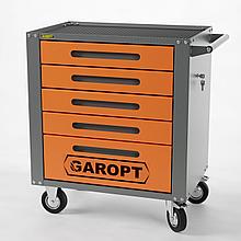 Тележка инструментальная Garopt 5 ящиков ОРАНЖЕВАЯ серия "Standart"