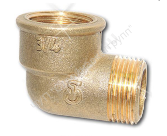 Угольник латунь Ду 15 (1/2") ВР/НР Цветлит ZW50094, фото 2