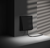 Вывод кабеля VOLTUM S70, черный, матовый