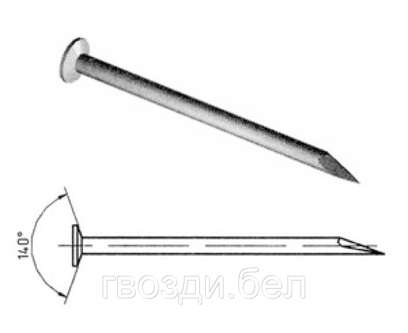Гвозди 2,5*55 гладкие со скошенным острием сваренные в обойму (1 уп./9 000 шт. ) - CNW 25/55 BKSE - фото 2 - id-p40445025