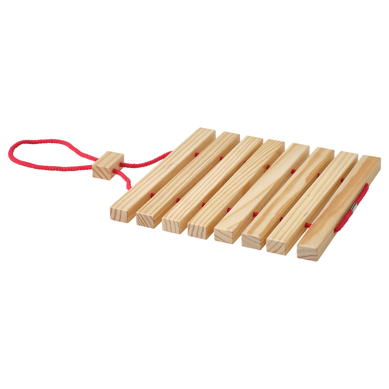 IKEA/ ХАЛВНЭББ подставка под горячее, раздвижной ярко-красный/сосна, 16-32x20 см