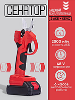 Аккумуляторный сучкорез, электрический секатор Profession Lithium Pruning Shears 2  аккумулятора  на 48V