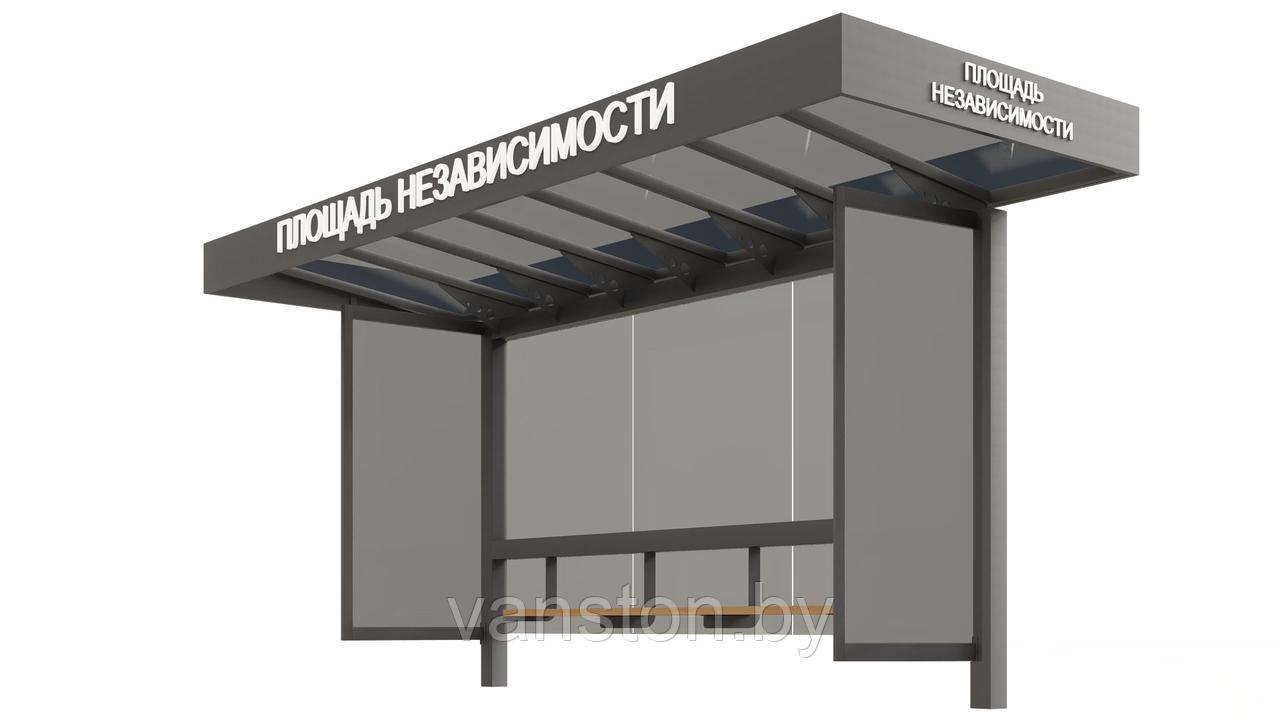Павильон остановочный с фризом, L=6800мм.