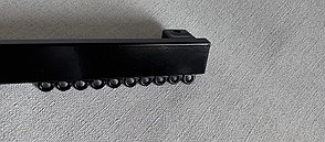 Алюминиевая шина черная однорядная