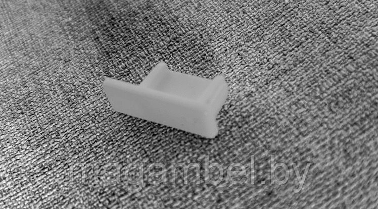 Заглушка для серого однорядного алюминиевого карниза