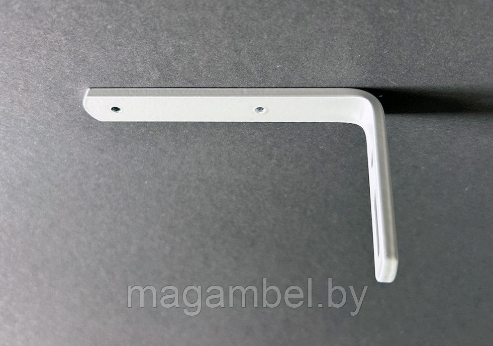 Кронштейн стеновой белый для однорядного алюминиевого карниза с выносом 10 см