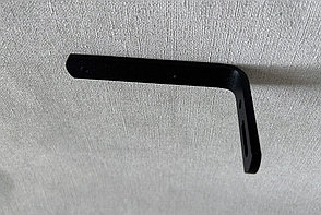 Кронштейн стеновой для черного однорядного алюминиевого карниза с выносом 10 см