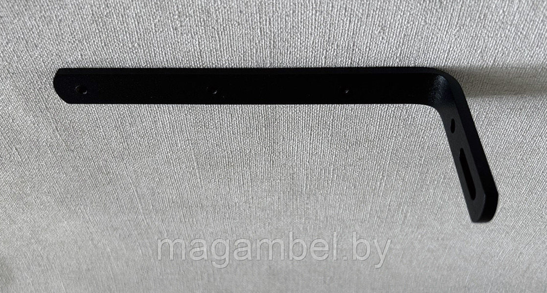 Кронштейн стеновой для черного однорядного алюминиевого карниза с выносом 15 см