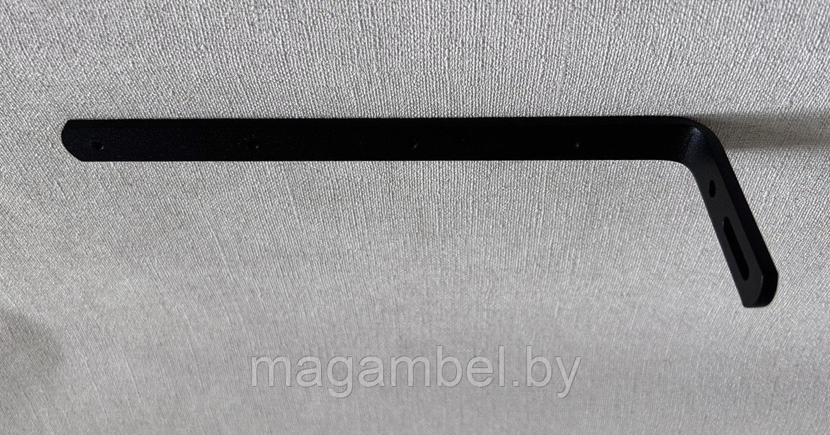 Кронштейн стеновой для черного однорядного алюминиевого карниза с выносом 20 см