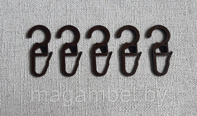 Крючок для толстых колец темно - коричневый