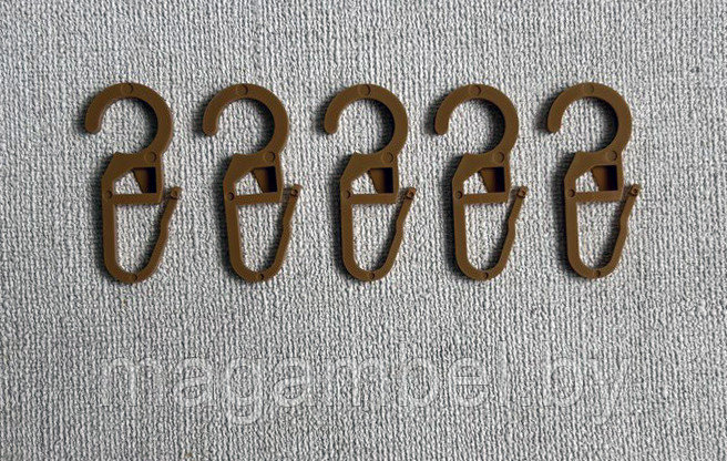 Крючок для толстых колец светло - коричневый