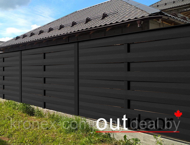 Доска ДПК Outdoor 130*9*4000 мм. полнотелая STORM BLACK черная омбре - фото 3 - id-p229082567