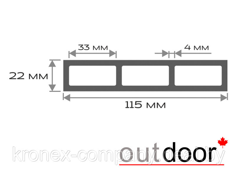Доска ДПК Outdoor 115*22*3000 мм. шлифованная серая микс - фото 2 - id-p229082575