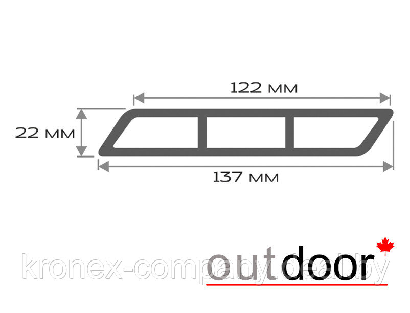Доска Ромбус ДПК Outdoor 122*22*4000 мм. STORM BROWN коричневая микс - фото 3 - id-p229082599