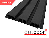 Панель универсальная ДПК Outdoor 3D 233.5*32*4000 мм. шлифованная черная
