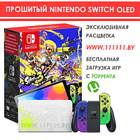 Прошитая игровая консоль Nintendo Switch OLED Splatoon 3 Edition