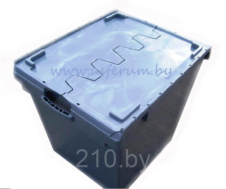 Ящик пластмассовый сплошной с двумя крышками на завесах - фото 1 - id-p35374408