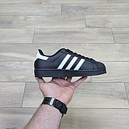 Кроссовки Wmns Adidas Superstar Black White, фото 2