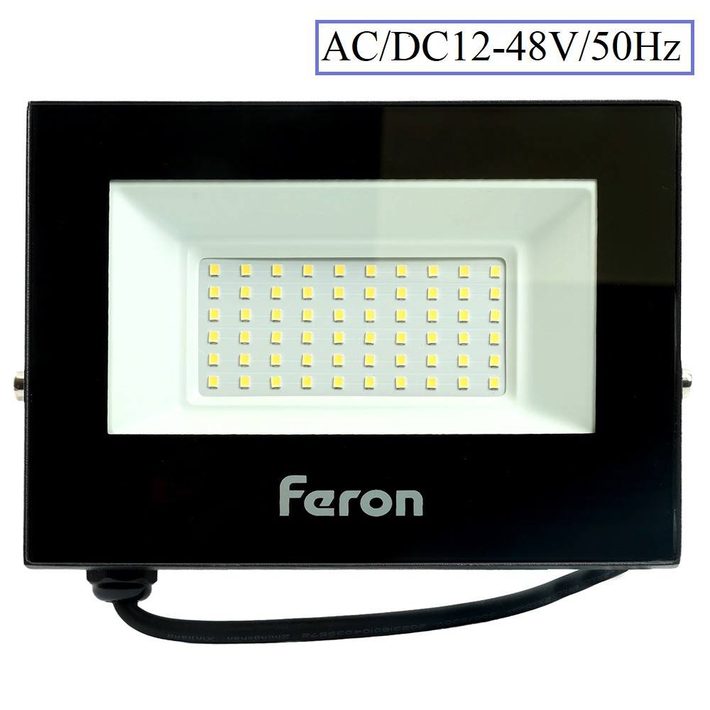 Низковольтный светодиодный прожектор AC12-48V/50Hz IP65 50w 6400K LL-971 Feron