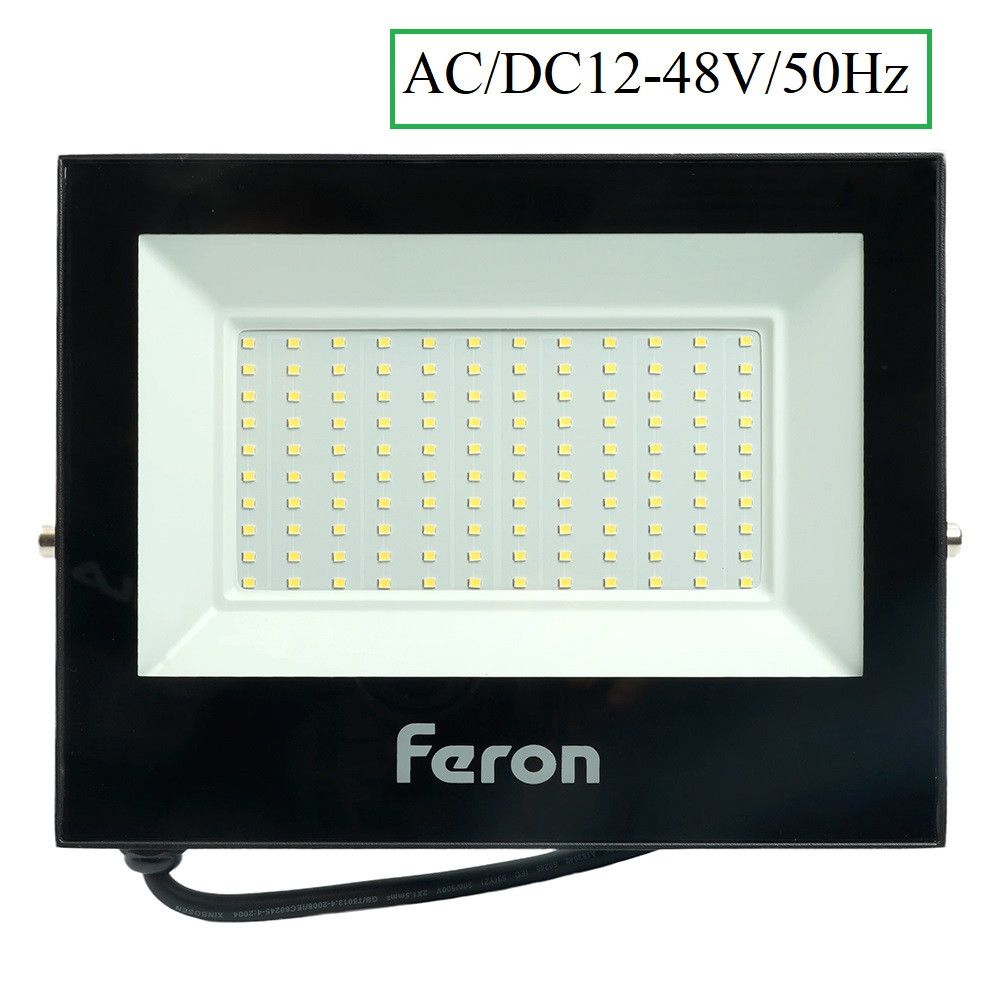 Низковольтный светодиодный прожектор AC12-48V/50Hz IP65 100w 6400K LL-972 Feron
