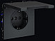 Розетка встраиваемая VOLTUM S70 с заземлением, защитными шторками и крышкой, 16А, графит, фото 4